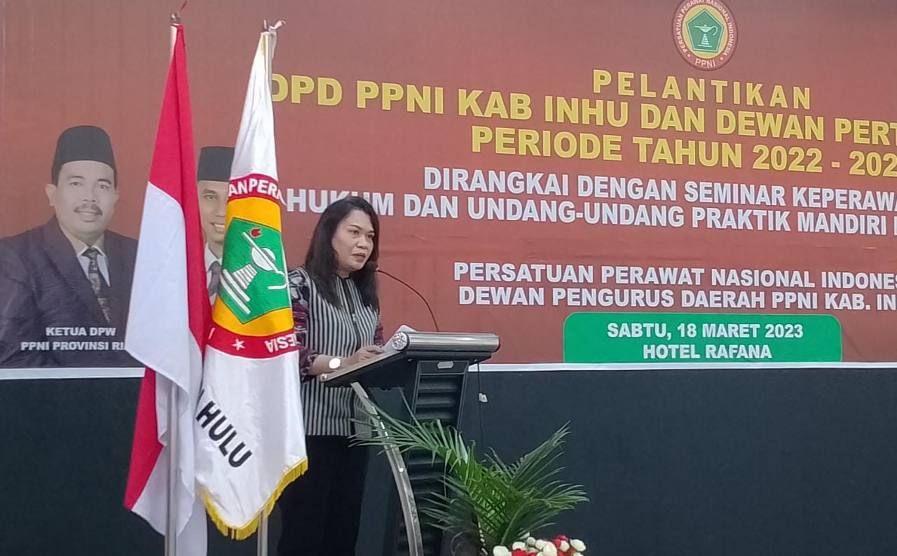 Bupati Hadiri Pelantikan DPD PPNI Kabupaten Inhu