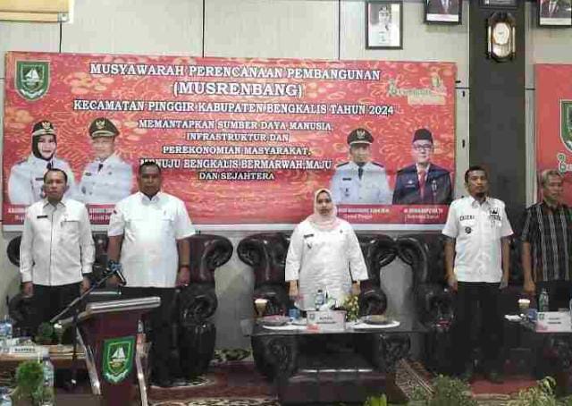 Bupati Bengkalis Buka Musrembang Kecamatan Pinggir Tahun 2024