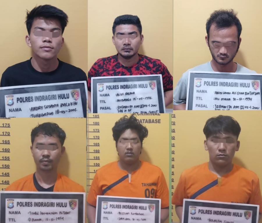 Petani di LBJ Dikeroyok Gara-gara Patok Batas, Polres Inhu Amankan Tujuh Tersangka