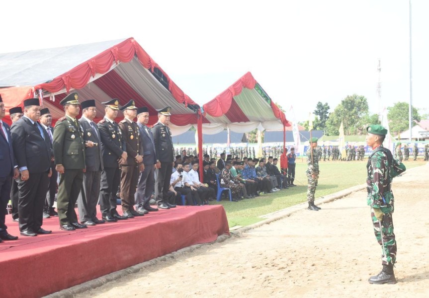 Dandim 0302/Inhu Pimpin Upacara HUT ke-80 TNI