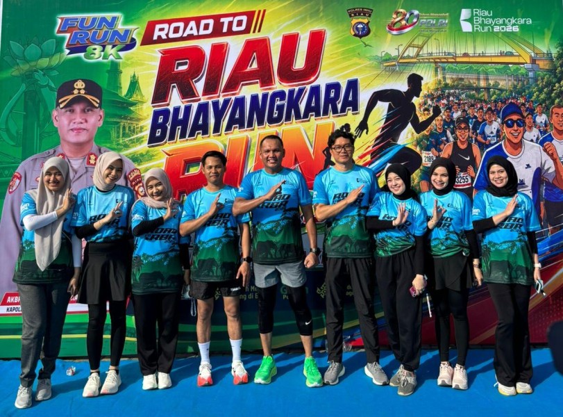 Polres Inhu dan BRI Cabang Rengat Sinergi Gelar Fun Run 8K Road to Riau Bhayangkara Run 2026
