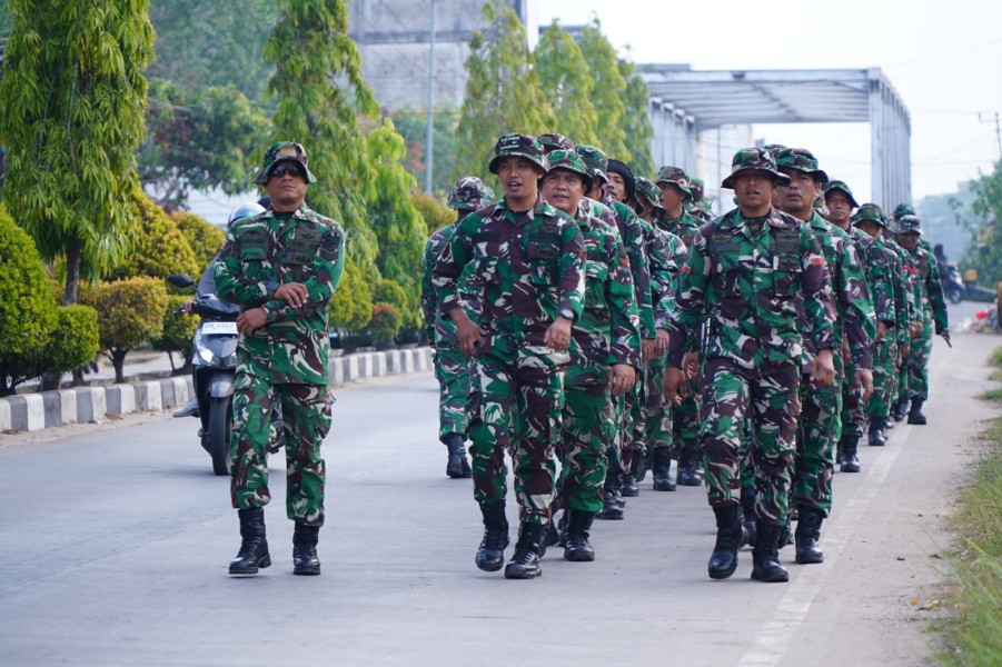 Tingkatkan Ketahanan Fisik dan Mental Prajurit, Kodim 0314/Inhil Gelar Hanmars