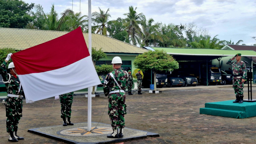 Kodim 0314/Inhil Gelar Upacara Bulanan