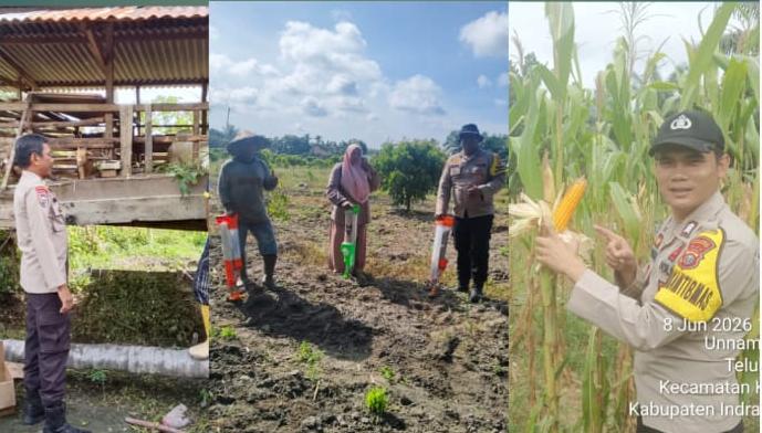 Dukung Ketahanan Pangan Nasional, Ini Sejumlah Kegiatan Polisi di Wilayah Hukum Polres Inhu