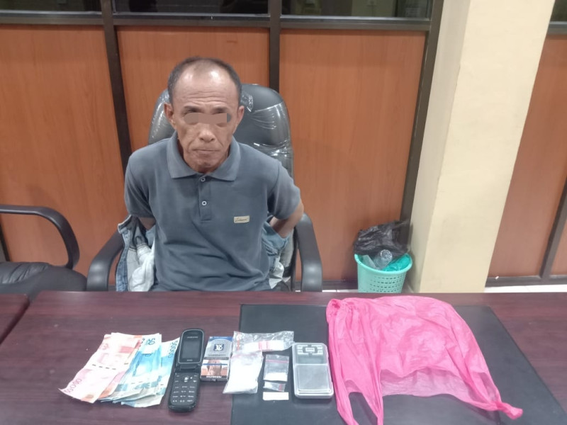 Jual Sabu, Pria Paruh Baya Diringkus Polsek Pasir Penyu