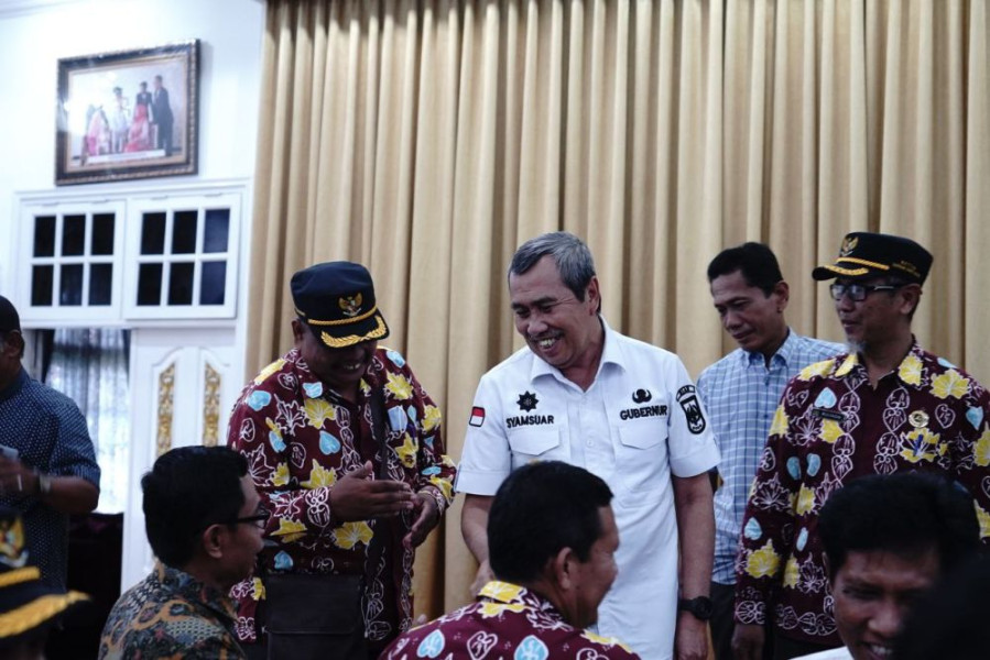 Gubri Syamsuar Terima Audiensi Warga Kerinci Kanan dan Pangkalan Lesung