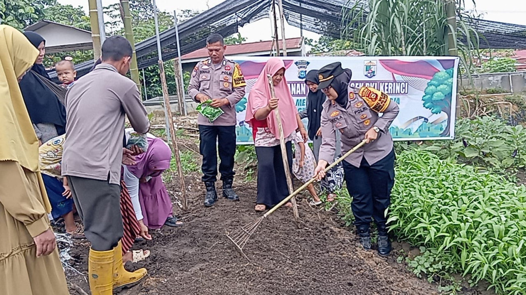 Polisi di Pangkalan Kerinci Dukung Program Asta Cita dan Ketahanan Pangan