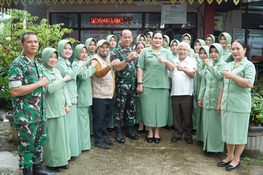 Kodim 0314/Inhil Gelar Donor Darah Peringati HUT ke-67 Korem 031/WB