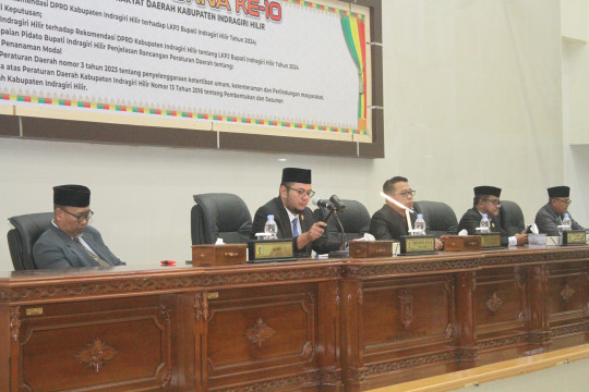 Bupati Inhil Diwakili Pj Sekda Hadiri Rapat Paripurna ke-10 DPRD Inhil