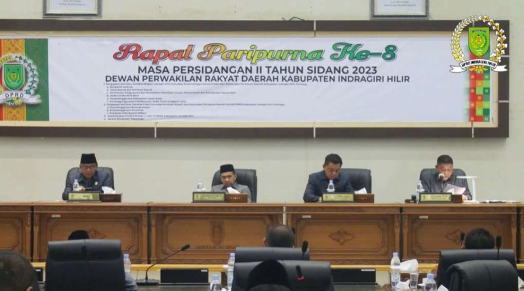 DPRD Inhil Gelar Rapat Paripurna Ke-8 Masa Sidang II Tahun 2023