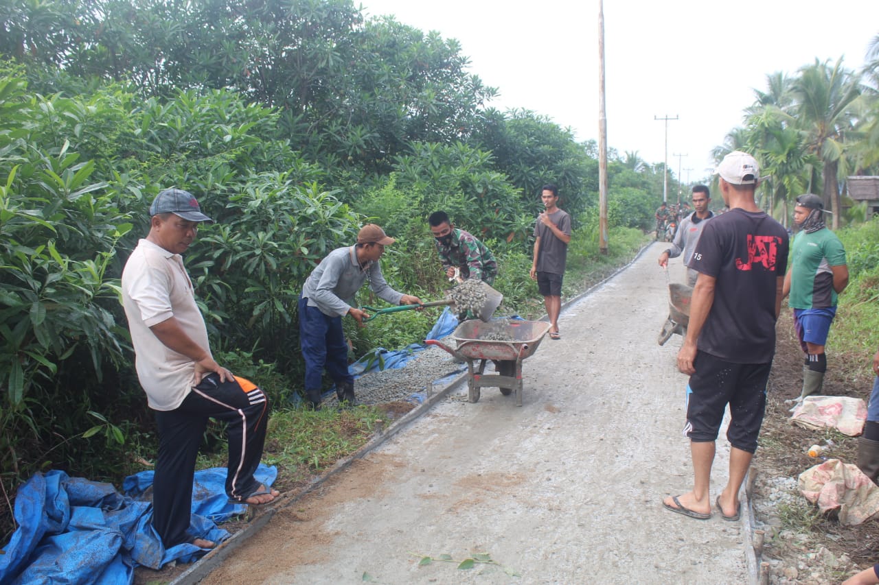 Hari Ini, Satgas TMMD Inhil Bersama Masyarakat Kebut Pengerjaan Jalan Yakub II