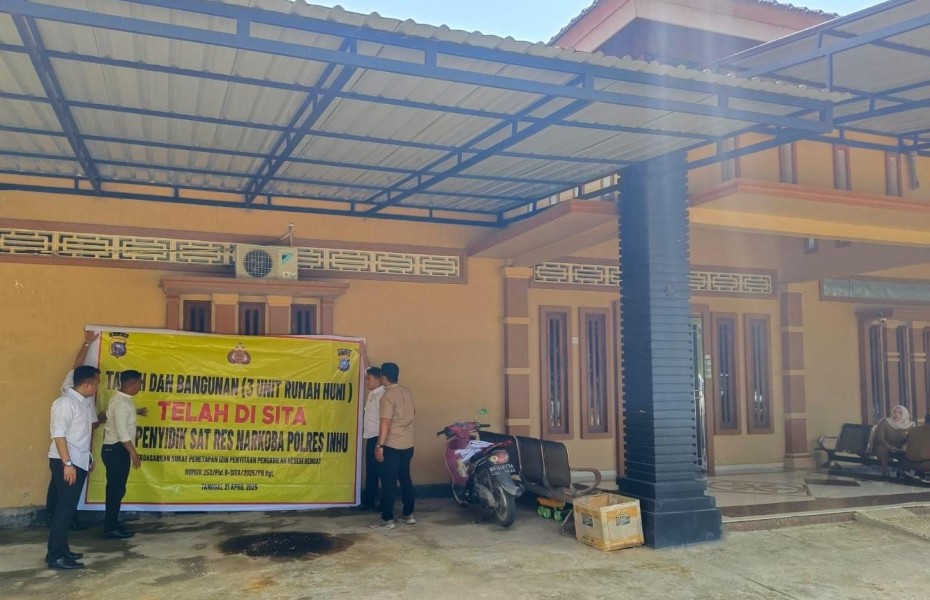 Giliran Rumah Mewah Mak Gadi Disita, Polres Inhu Gandeng Bapenda Tentukan Nilai Aset