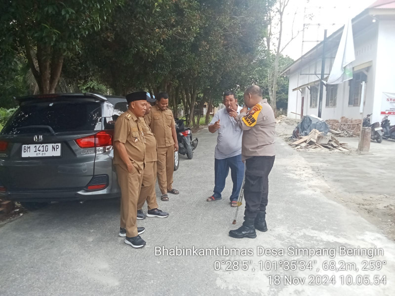 Jelang Pencoblosan, Polsek Bandar Sei Kijang Sambang Warga