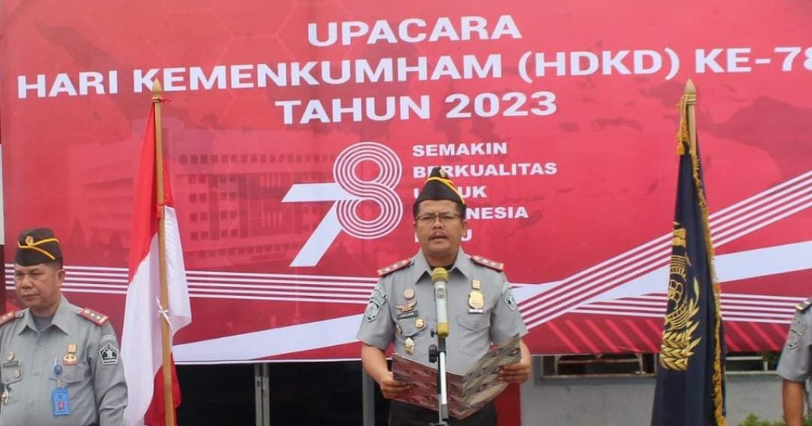 Rutan Rengat Gelar Upacara dan Syukuran HDKD ke-78