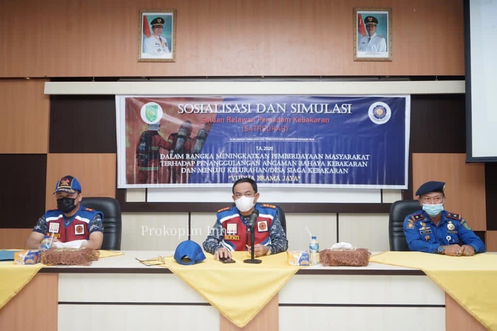 HM Wardan Buka Secara langsung Sosialisasi dan Simulasi Satredkar 20 Kecamatan Se-Inhil 