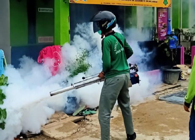 Penyebaran Nyamuk Aedes Aegypti Berbahaya, Dinkes Inhil Lakukan Fogging di Lingkungan Sekolah