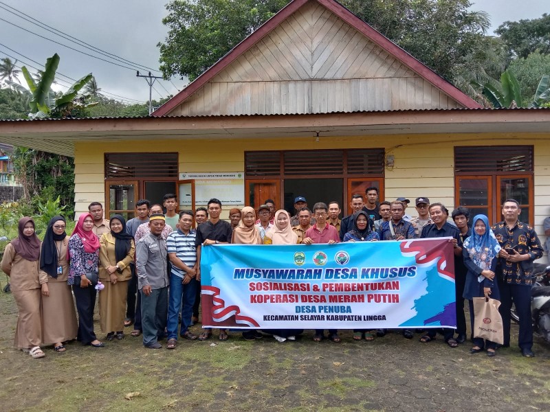 BRIPTU Andika Laksono Dampingi Musyawarah Pembentukan Koperasi Desa Merah Putih di Desa Penuba.