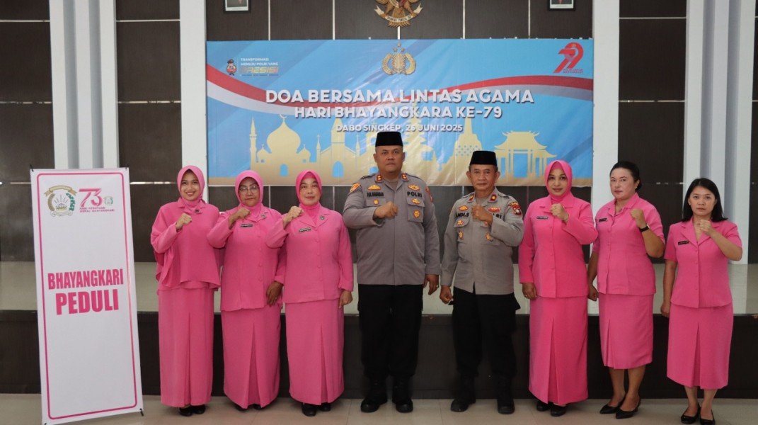 Polres Lingga Gelar Doa Bersama Lintas Agama: Wujud Harmoni Sambut Hari Bhayangkara ke-79.