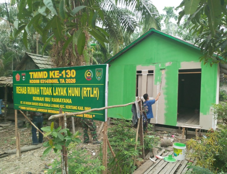 TMMD ke-130 Kodim 0314/Inhil: Bangun Rumah Layak Huni dan Akses Air Bersih, Perkuat Kesejahteraan Warga Kuala Lemang