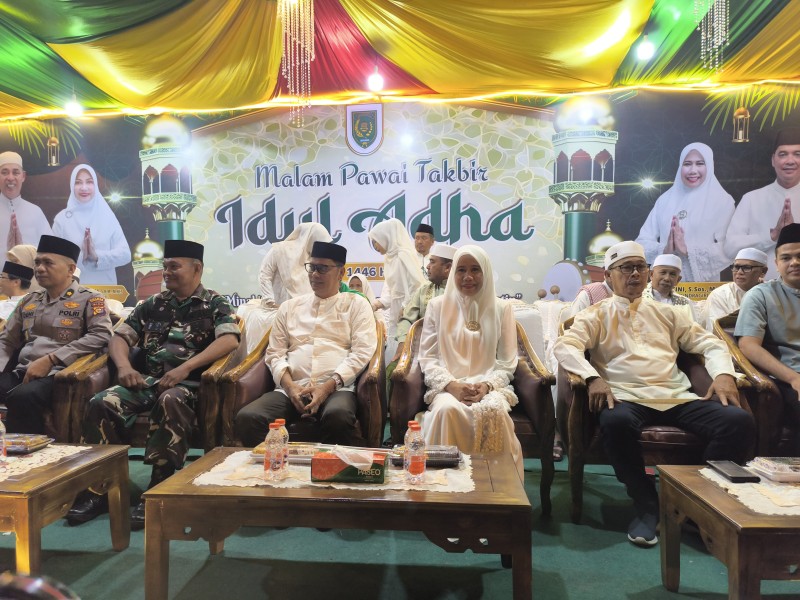 Wakil Ketua DPRD Inhil Ir. AMD Junaidi Hadiri Pawai Takbir Keliling Sambut Idul Adha 1446 H