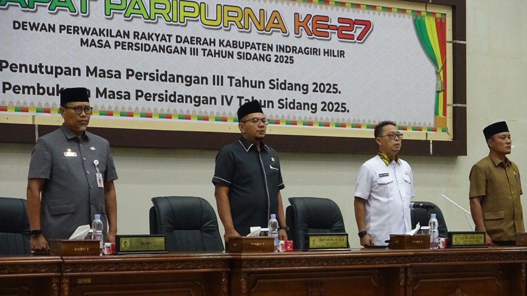 Bupati Diwakili Sekda Hadiri Rapat Paripurna ke-27 DPRD Inhil