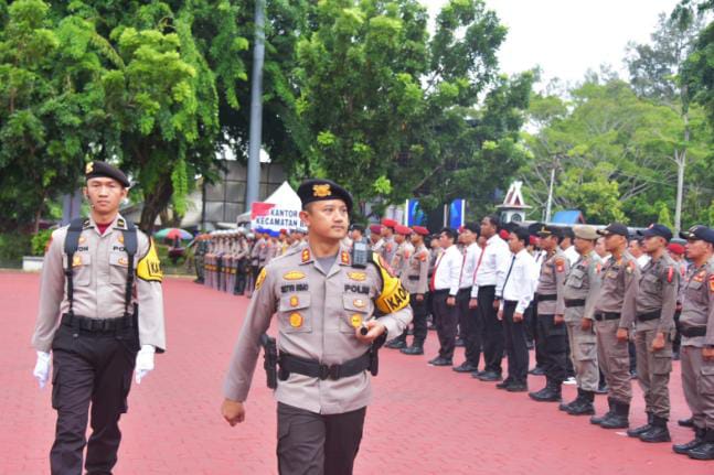 Polres Bengkalis Gelar Apel Pasukan Sekaligus Simulasi Sispamkota Pengamanan Pilkada 2024