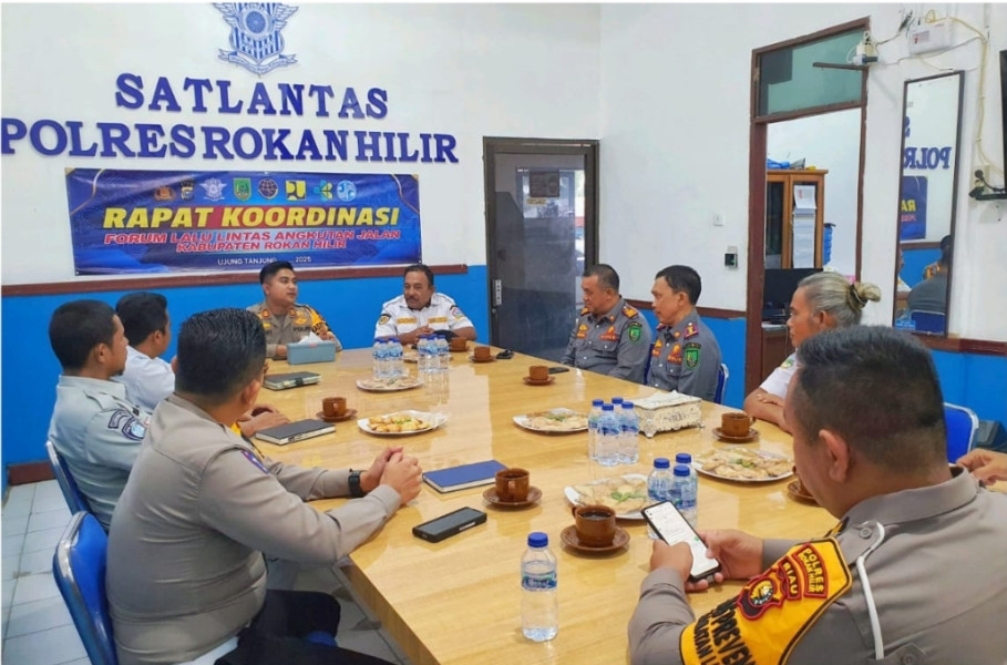 Satlantas Polres Rohil Gelar Rakor Bersama Organda dan Dishub