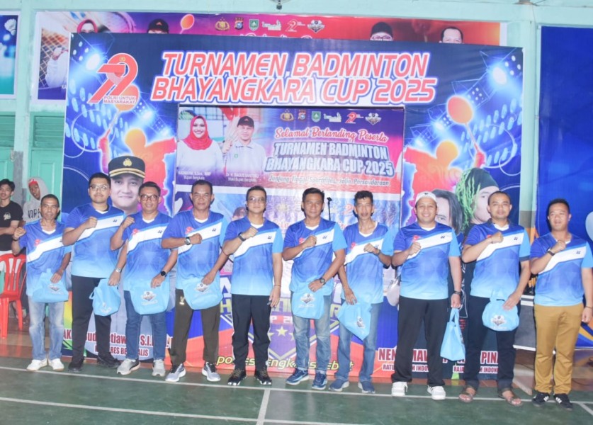 Turnamen Badminton Bhayangkara Cup 2025 Polres Bengkalis Resmi Dibuka