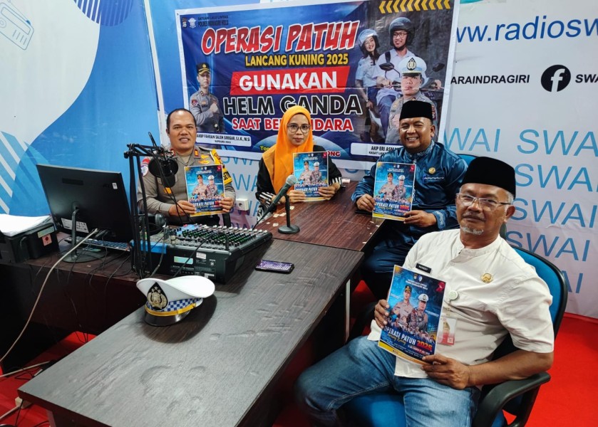 Polres Inhu Sosialisasi Safety Riding di Radio