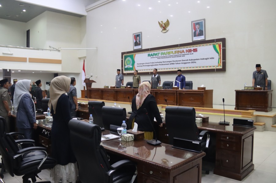 DPRD Inhil Gelar Rapat Paripurna Bahas Pertanggungjawaban Pelaksanaan APBD 2024