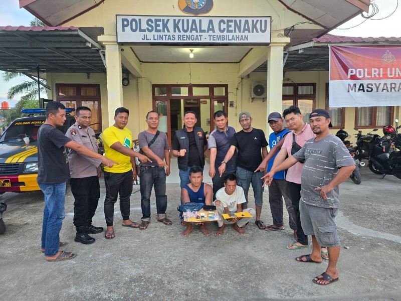 Asyik Bermain Game, Bandar Narkoba di Kuala Cenaku Diringkus Polisi