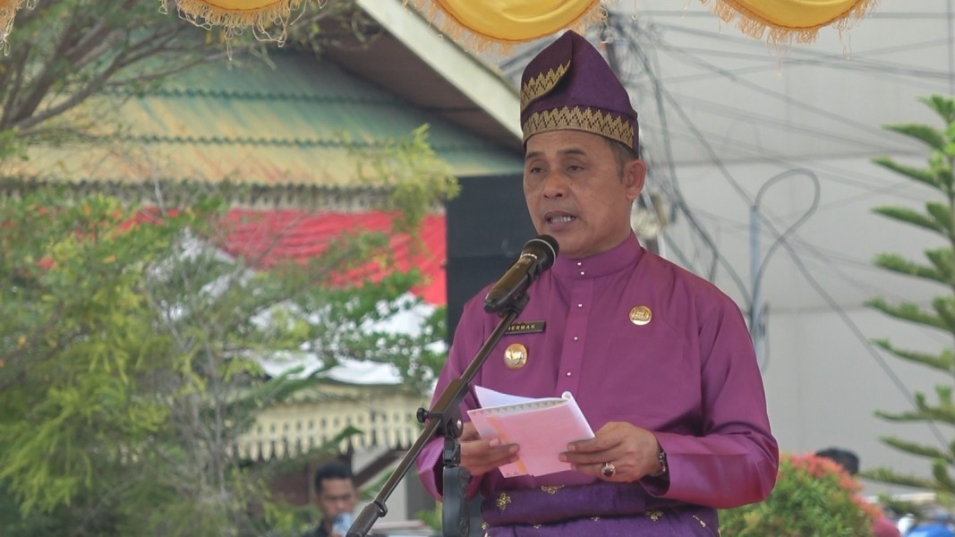 Pj Bupati Inhil Pimpin Upacara Peringatan Hari Jadi Provinsi Riau ke-67