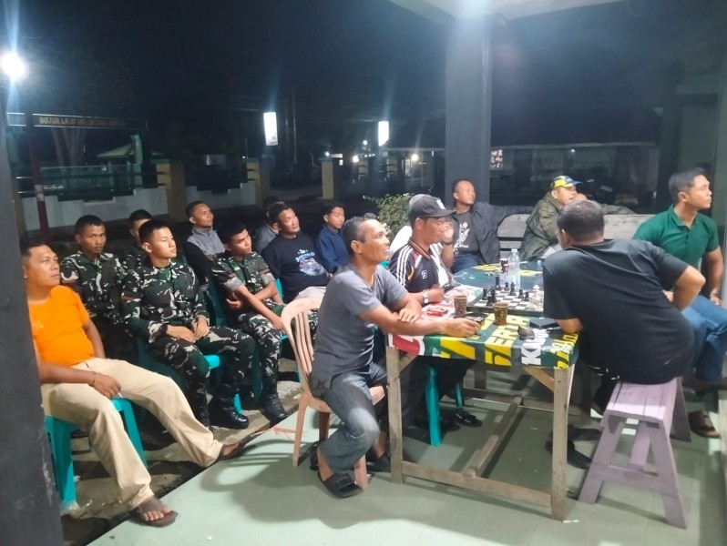 Kodim 0314/Inhil Gelar Nobar Piala Dunia 2026 Bersama Warga, Pererat Kebersamaan TNI dan Masyarakat