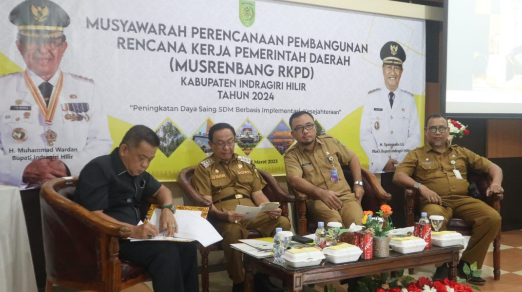 Bupati Inhil HM Wardan Buka Musrenbang Rancangan RKPD Tahun 2024