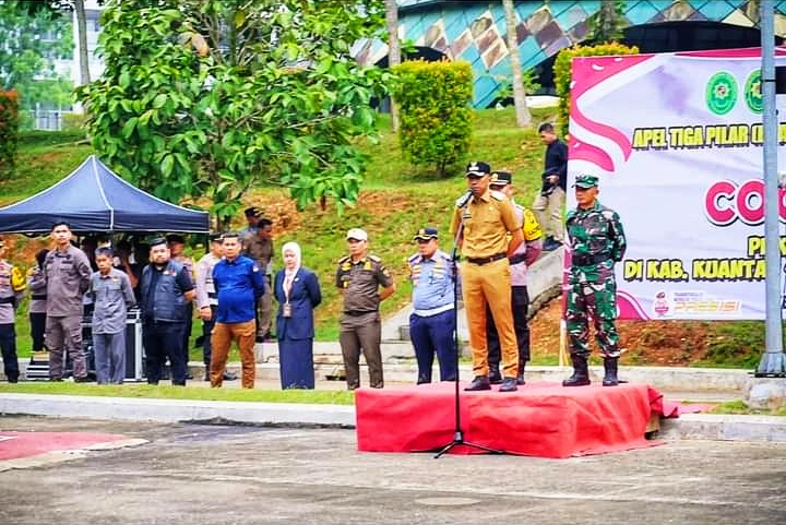 PJs Bupati Kuansing Hadiri kegiatan Apel Tiga Pilar