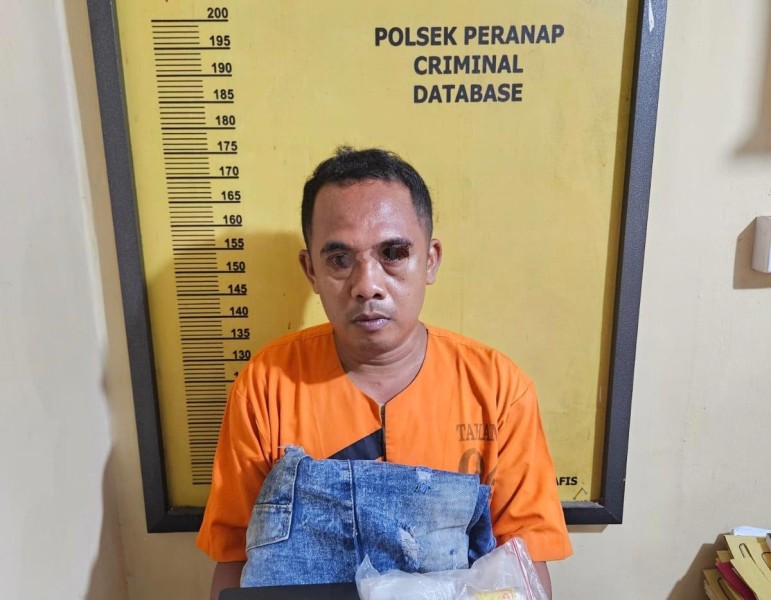Polsek Peranap Ringkus Pengedar Sabu di Desa Pesajian, Tiga Paket Sabu Diamankan