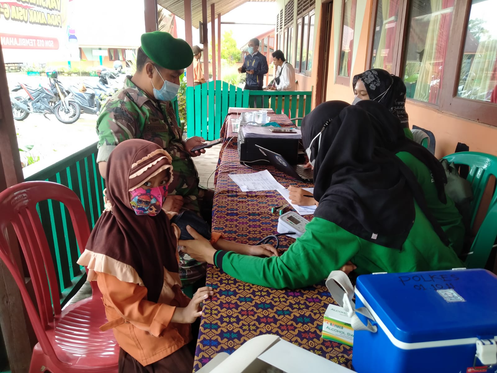 Kodim 0314/Inhil Gelar Serbuan Vaksinasi Anak Usia 6-11 Tahun dan Masyarakat Umum