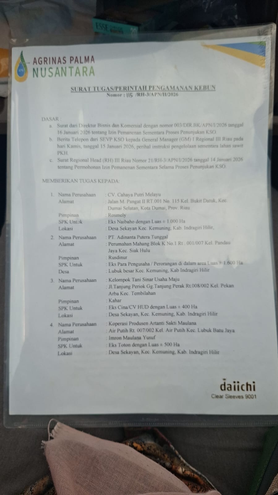 CV Cahaya Putri Melayu Bantah Tuduhan Perampasan Lahan