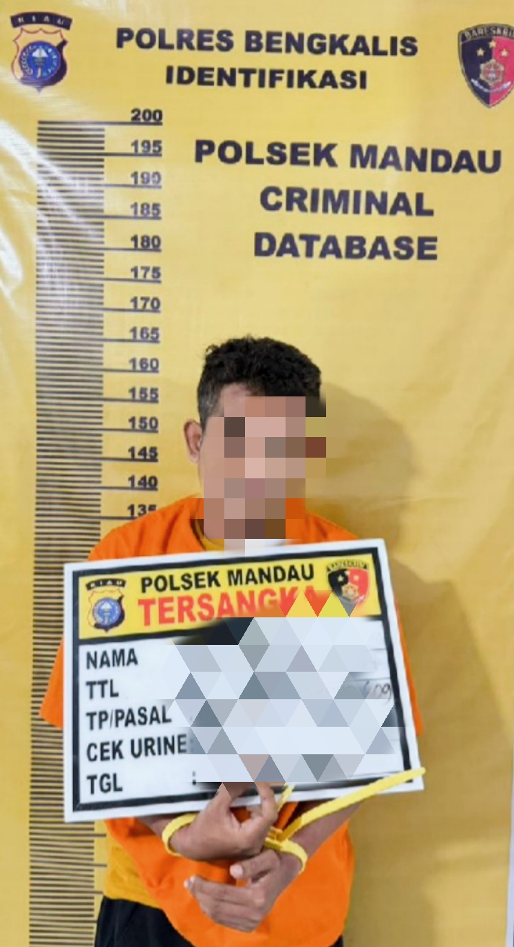 Ringkus Pria Disubuh Hari, Tim Opsnal Reskrim Polsek Mandau Sita Barang Bukti 2 Paket Sabu