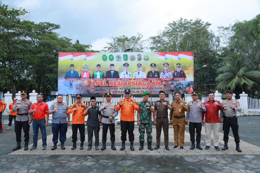 Personel Kodim 0314/Inhil Ikuti Apel Kesiapsiagaan Penanganan Karhutla