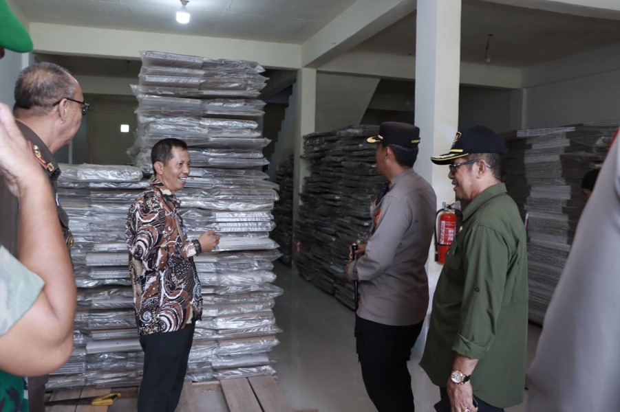 Kapolres Inhil Lakukan Pengecekan Gudang Logistik KPU
