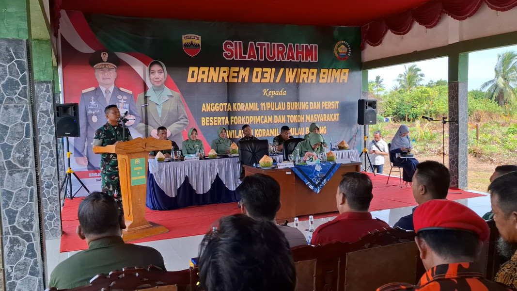 Kunjungi Koramil Terluar Inhil, Danrem 031/WB Brigjen TNI Sugiyono Beri Motivasi dan Arahan Kepada Prajurit