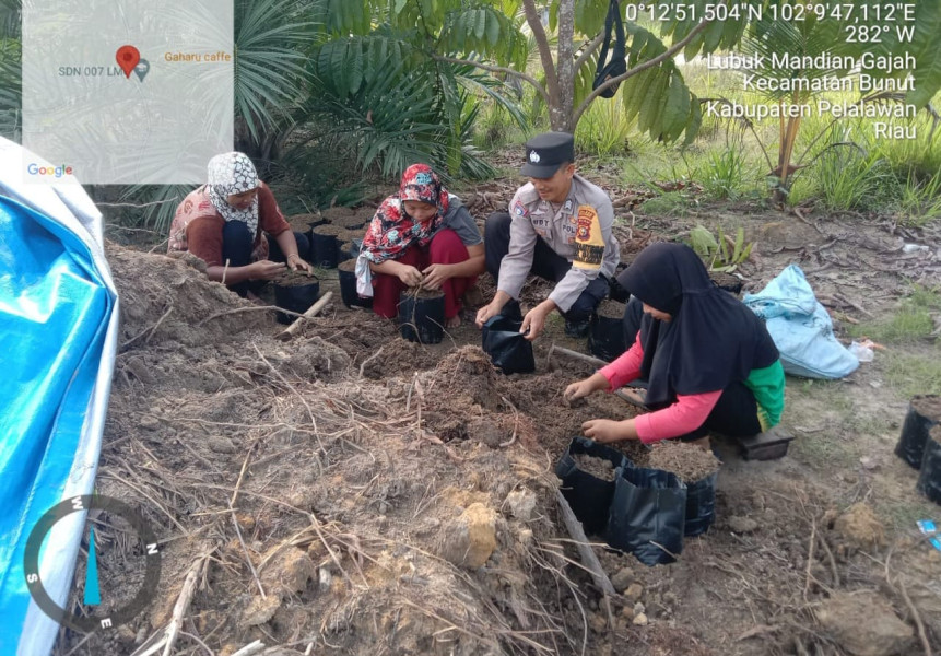 Bantu Warga, Bhabinkamtibmas Bunut Sampaikan Pesan Pilkada Damai