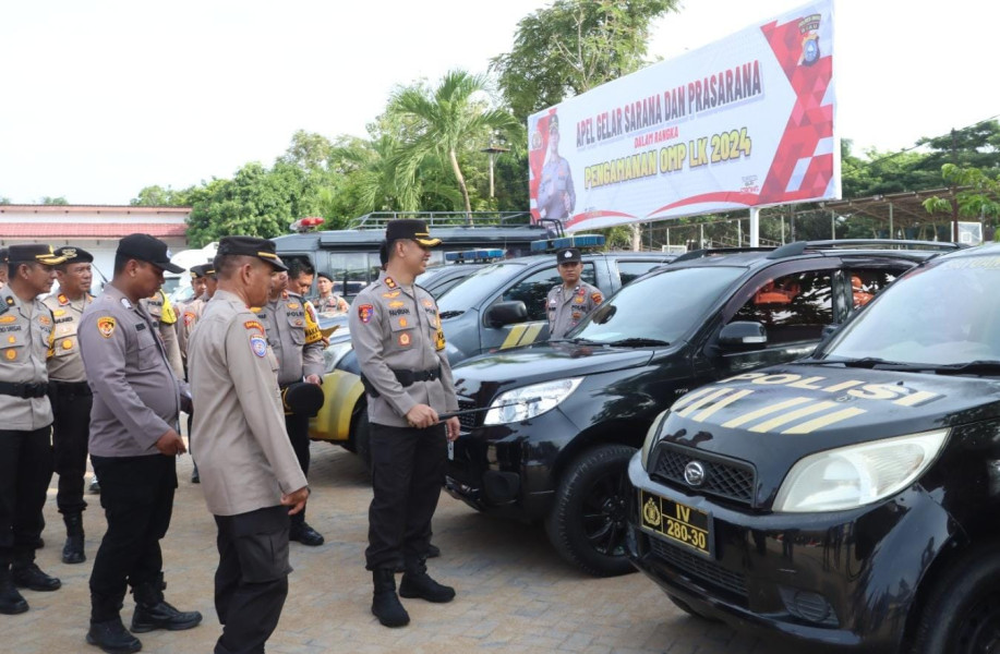 Polres Inhu Gelar Apel Sarpras Pam OMP, Pastikan Siap Digunakan Saat Pilkada