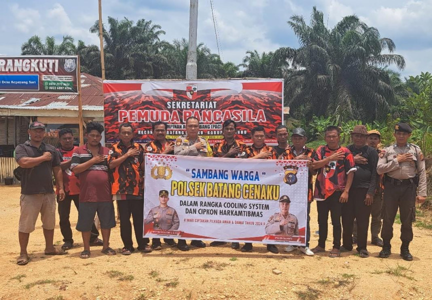 Polsek Batang Cenaku Bersama Pemuda Pancasila Deklarasi Pilkada Damai