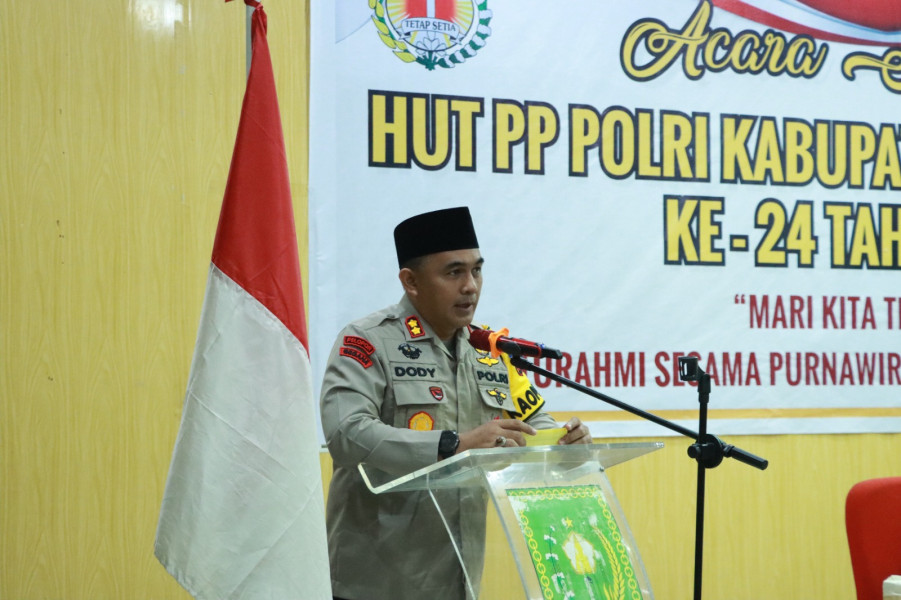 Hadiri Syukuran HUT PP Polri ke-24, Ini Pesan Kapolres Inhu