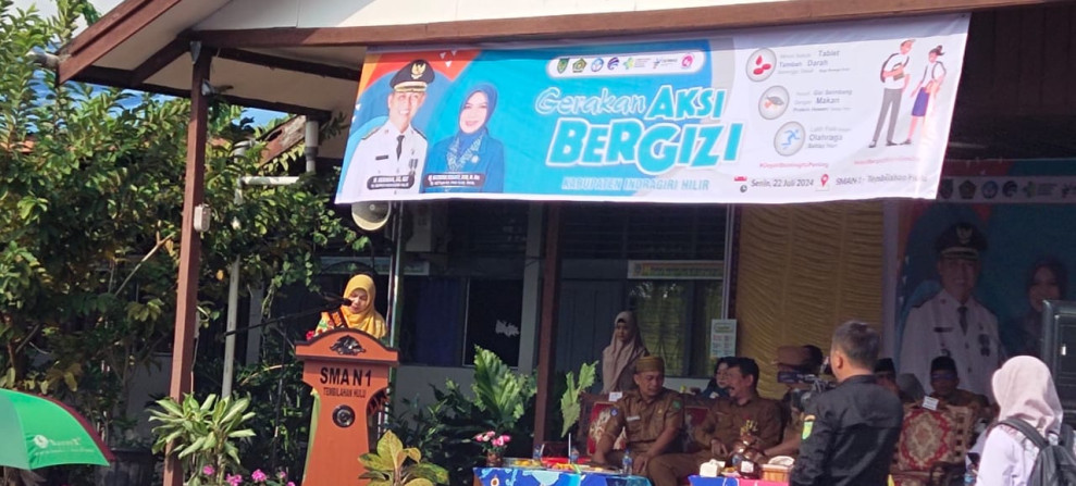 Dinkes Inhil Canangkan Gerakan Aksi Bergizi di SMAN 1 Tembilahan Hulu, Pj Bupati Herman: Pentingnya Pencegahan Stunting Sedini Mungkin