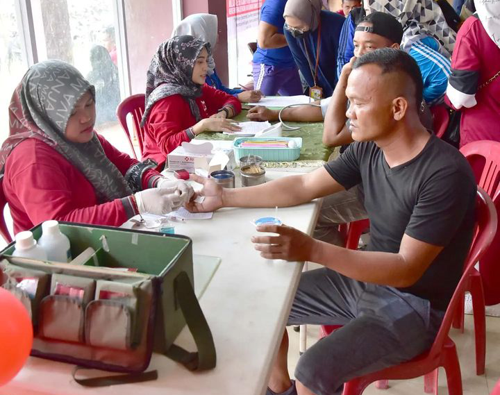 Milad Inhil, Dinkes Mengelar Kegiatan  Pemeriksaan Kesehatan Gratis bagi Masyarakat