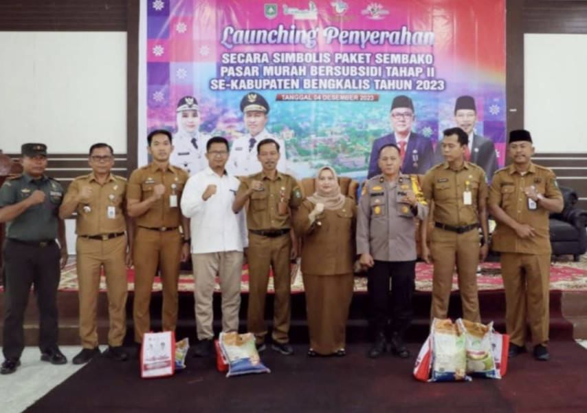 Bupati Kasmarni Launching Pasar Murah Bersubsidi Tahap II, Tahun Ini Pemkab Bengkalis Serahkan 148.500 Paket Sembako ke Masyarakat