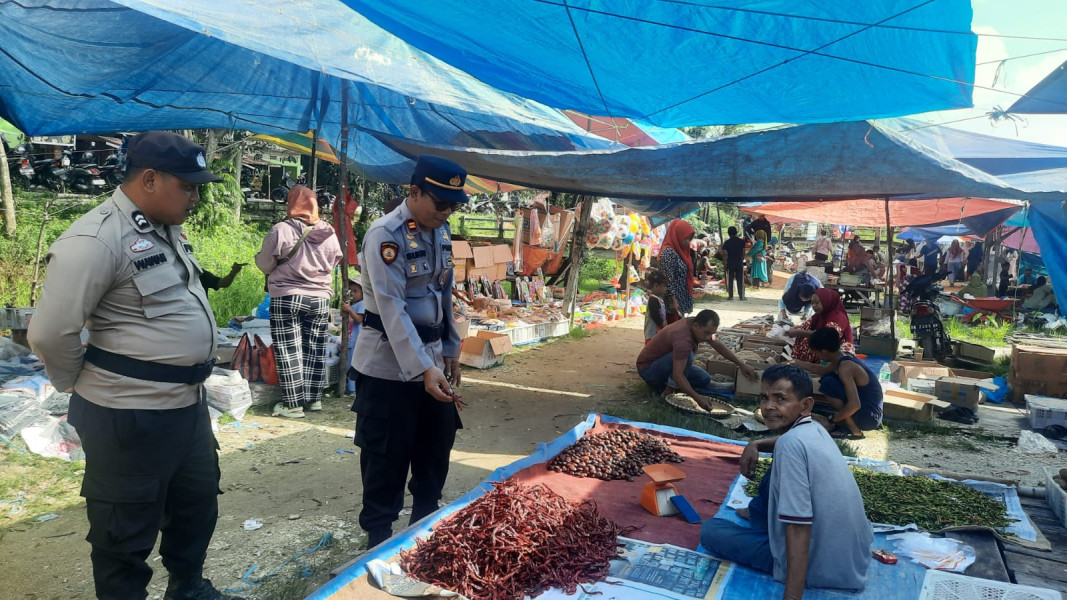 Jelang Ramadhan, Polres Inhil Monitor Kegiatan Pasar dan Harga Sembako